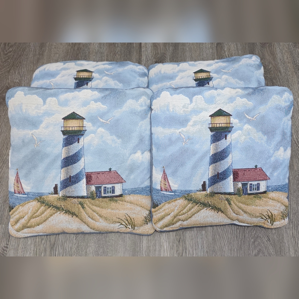 VTG Lighthouse Themed Throw Pillows sets - Picture 6 of 6